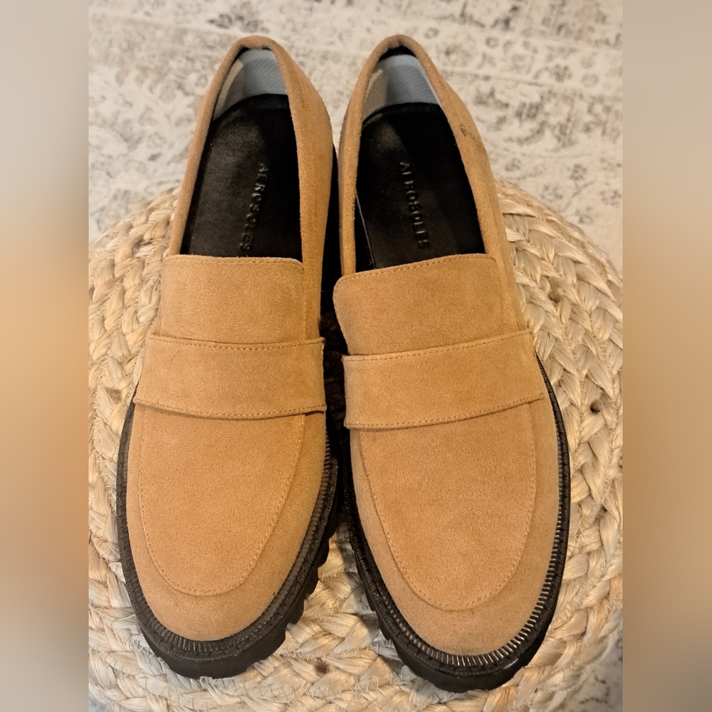 AEROSOLES WOMEN'S SUEDE RODNEY LOAFERS SZ 9